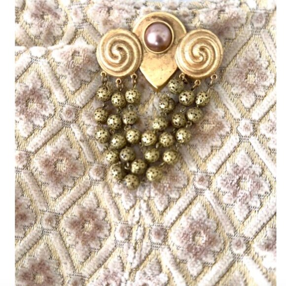 Nina Perrera Vintage Bag Baroque Victorian Upholstery Look Romantic - Picture 9 of 16